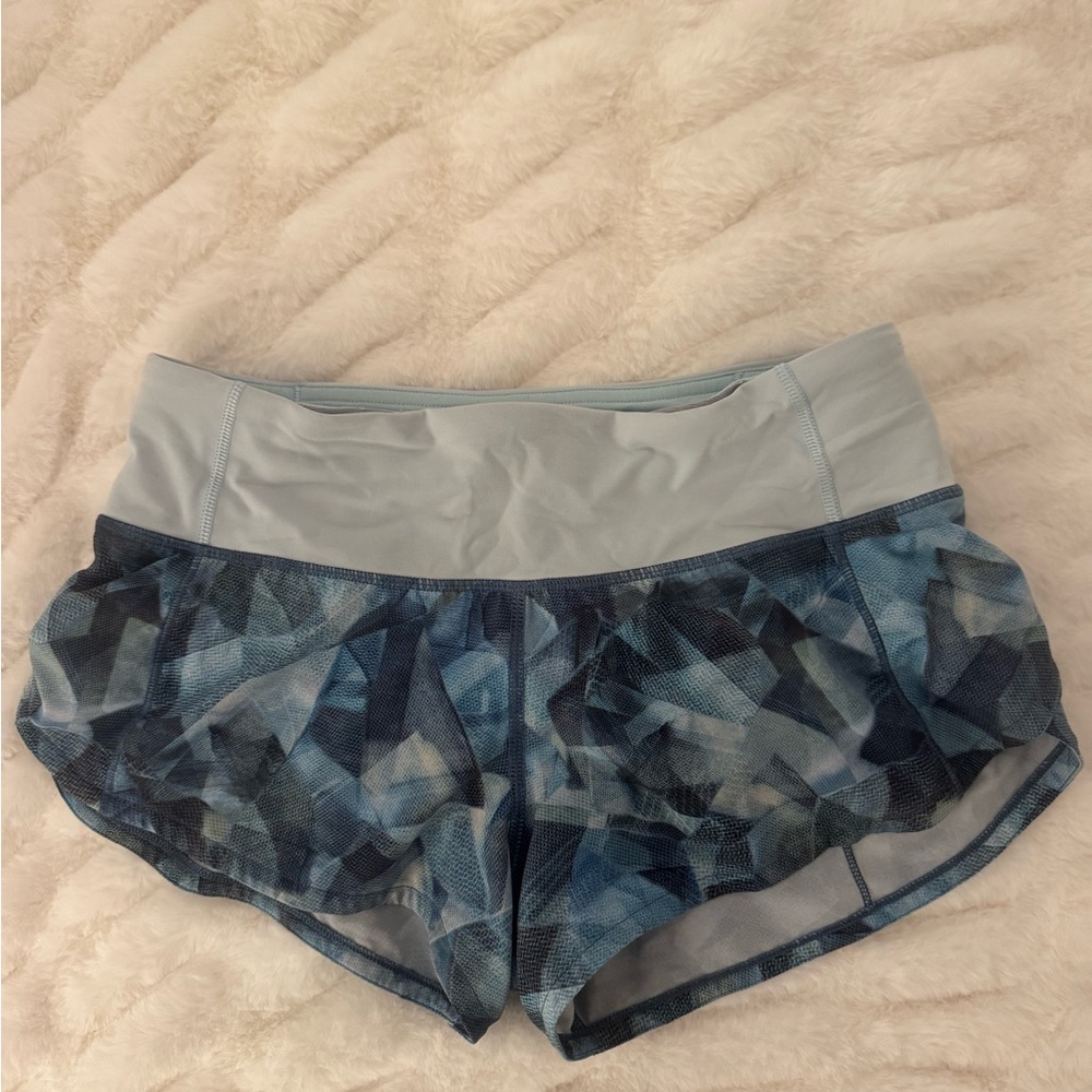 lululemon athletica Blue Geometric Athletic Shorts